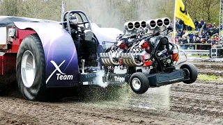 Light Modified 2500KG at 1. DM 2023 in Tractor Pulling at Brande Pulling Arena | Full Specked Action