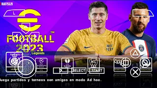 🆕Efootball PES 2023 PPSSPP Android [600MB] Update Real Face & Kits