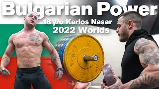 18 y/o Karlos Nasar (89kg Bulgaria) 200kg Power Clean Session (300kg Back Squat Attempt!)