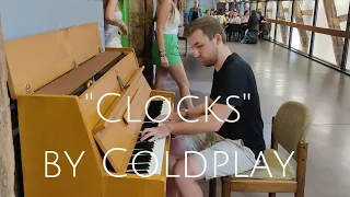 "CLOCKS" by Coldplay on public piano at University