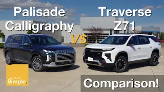 2024 Chevy Traverse Z71 vs Hyundai Palisade Calligraphy | Best SUV for $55k?