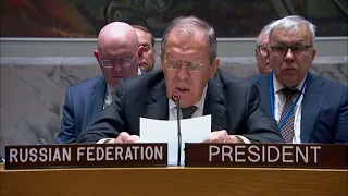 WATCH: Russian Foreign Minister Lavrov attends U.N. Security Council meeting on peace