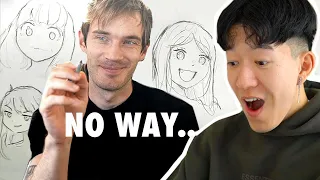 PEWDIEPIE IS LEARNING ART NOW? (artist's reaction)