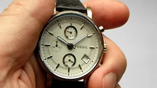 Fossil ES-2202 часы из США 4 циферблата хронометр дата Wr50m