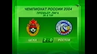 ЦСКА 2-0 Ростов. Чемпионат России 2004