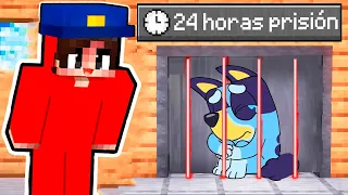 Locking Bluey in a PRISON for 24 HOURS in Minecraft