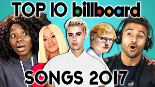 COLLEGE KIDS REACT TO TOP 10 SONGS OF 2017 (Billboard Hot 100)