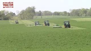 First Cut Hay: Fleet of 4 John Deere Tractors & MoCo Mowers