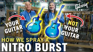 Behind The Scenes At Gibson Factory To Spray A BURST Les Paul