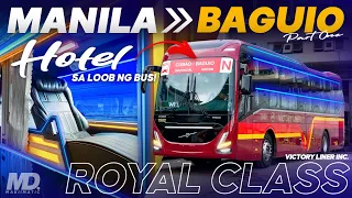 HOTEL sa loob ng Bus! | MANILA to BAGUIO | Victory Liner Royal Class