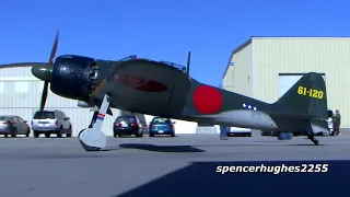 A6M5 Zero Engine Start-Up & Flight