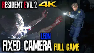 RESIDENT EVIL 2 REMAKE - FIXED CAMERA MOD (LEON A) Gameplay Walkthrough FULL GAME (4K 60FPS)