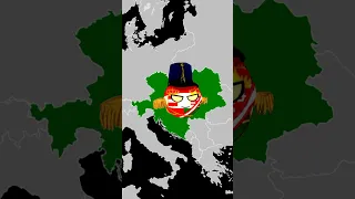 Austria-Hungary Past VS Now #austria #hungary #austriahungary #history #shorts #countryballs #maps