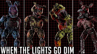 When the Lights Go Dim - All Jumpscares, Animatronics, Extras