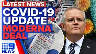 NSW COVID-19 cases jump, New Moderna vaccine deal | Coronavirus | 9 News Australia