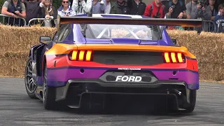 2024 Ford Mustang GT3 Race Car - Accelerations, Brutal V8 Sounds & Burnouts!