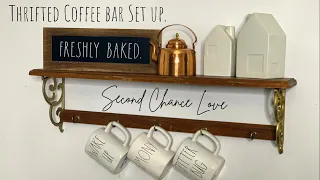 Thrifted Coffee Bar Set Up #GOODWILLFINDS #RAEDUNNHAUL #COFFEEBAR #DIY #THRIFTEDCOFFEEBAR #RAEDUNN