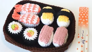 How To Crochet Easy Sushi Bento Box Set - Fun For Kids