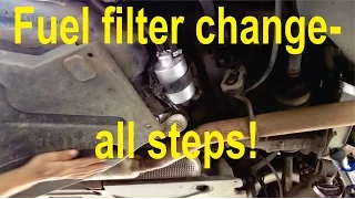 How to change a fuel filter on a Mercedes C-Class (W203) - all steps