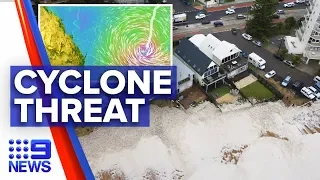 Flash floods, dangerous surf as Cyclone Uesi approaches | Nine News Australia