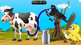 कार्टून | Cow kahani Cartoon | Chidiya Wala Cartoon | Hindi Cartoon Kahaniyan |#tunikauwastoriestv
