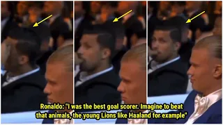 Rodri's reaction to Ronaldo proclaimed himself the best goal scorer in the world beating Haaland 🙄