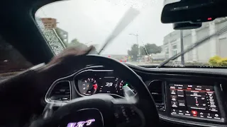 SLIDING EVERY TURN IN MY HELLCAT IN THE RAIN