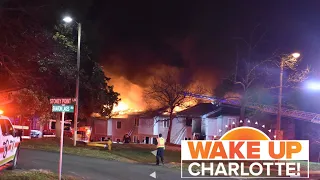 Two-alarm fire destroys south Charlotte apartment building