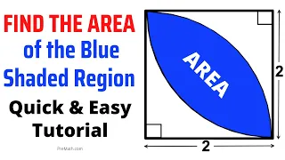 Find the Area of the Blue Shaded Region | Step-by-Step Tutorial