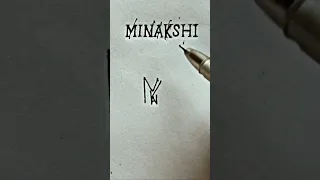 "Minakshi" name logo 💥  #shorts #logo #youtubeshorts #viral