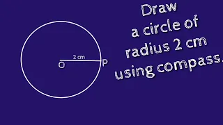 How to draw a circle of radius 2 cm using compass.shsirclasses.