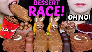 ASMR DESSERT RACE! MALTESERS CHOCO CUP, MINI MARSHMALLOWS, GIANT ICE CREAM BARS, JELLY, ROLL CAKE 먹방