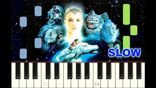 SLOW piano tutorial "THE NEVERENDING STORY" 1984, with free sheet music (pdf)