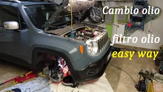 Jeep Renegade cambio olio e filtro olio smontando la ruota