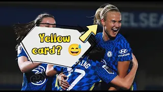 Pernille Harder vs United except it's just her managing not to get a yellow card