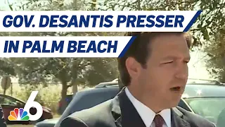 Gov. Ron DeSantis Holds News Conference in Palm Beach County