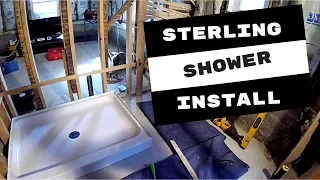 Sterling Shower Base Installed In Basement