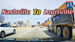 Nashville , TN to  Louisville , KY , I-65 , interstate 65 , dash cam travel video