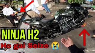 POLICE NE NINJA H2 KO SEIZE KAR LIYA😭 | COP'S vs SUPERBIKE | Aaj toh Mota Challan katega😱😥