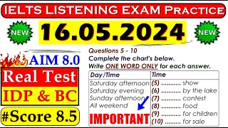 IELTS LISTENING PRACTICE TEST 2024 WITH ANSWERS | 16.05.2024