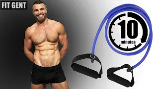 FULL BODY RESISTANCE BAND WORKOUT - NO ATTACHING