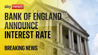 Bank of England announces the latest interest rate