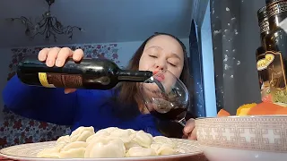 МУКБАНГ💥Хотела ПОЖРАТЬ😋в итоге НАКЛЮКАЛАСЬ🍷🙈