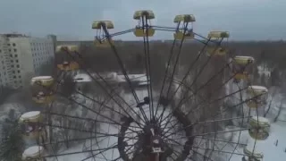 Drone Footage Of Pripyat In The Snow - Chernobyl January 2016