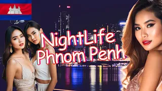 Street 136, 🌙 Night Market,  🇰🇭 Phnom Penh, Cambodia (2023) 🎥 (4K) - 🌃 Nightlife