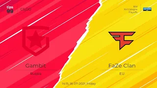 [ENG] LIVE Gambit vs Faze - IEM Cologne 2021 - Quarterfinal