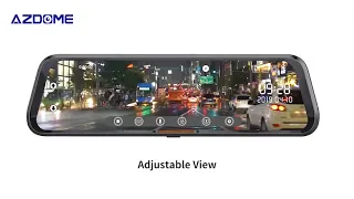 Зеркальный видеорегистратор AZDOME PG02, 10 дюймов, GPS, пот