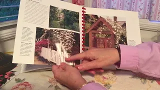 Asmr - Relaxing page flip, garden design book. Soft spoken commentary.