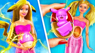 My Doll Is Pregnant with a Pokemon! We Build a Tiny House for Pikachu!