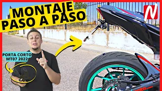 TUTORIAL porta matriculas corto MT07 2022 PASO a PASO Evotech Performance //Nilmoto